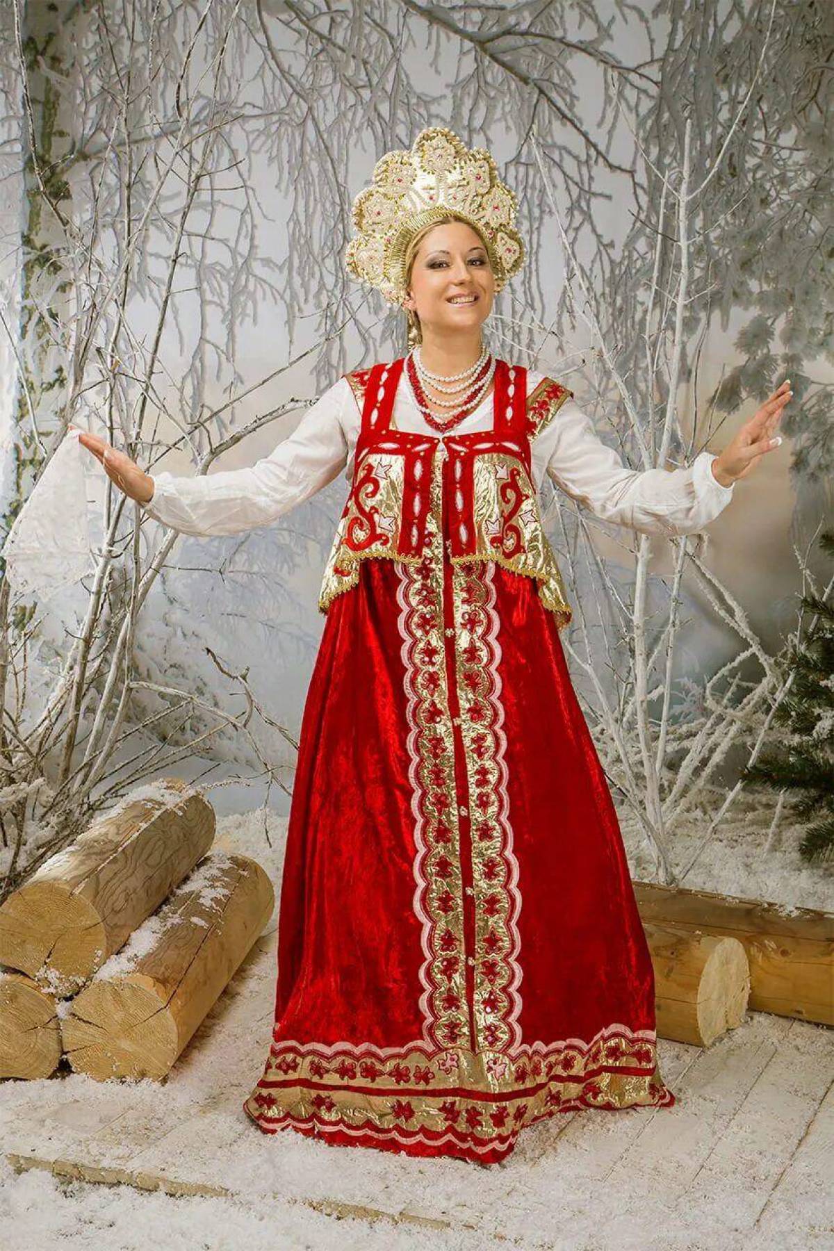 Girls in Slavic costumes in Amravati