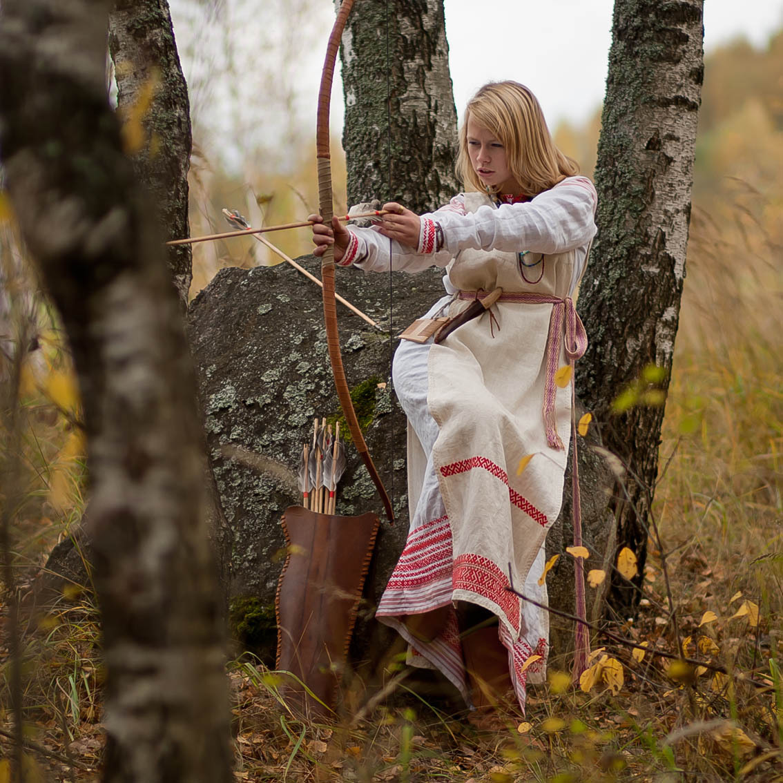 Sexy photo Girls in Slavic costumes in Amravati